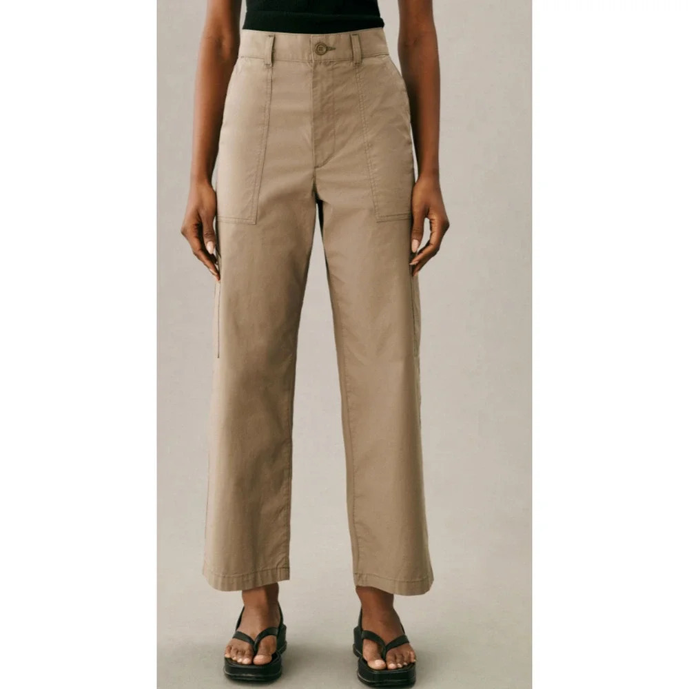 AGOLDE DARIA UTILITY PANTS High Rise Cargo Beige Khaki SIZE 31 Anthropologie